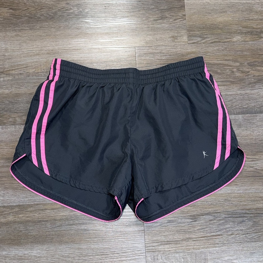 Danskin Now Black Pink Athletic Running Shorts Womens S (4-6) Gym Workout Sports